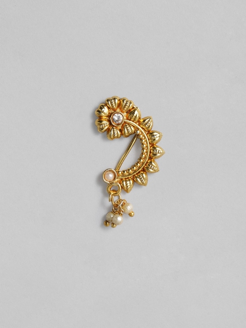 justpeachy Gold-Plated Studded Nose Pin