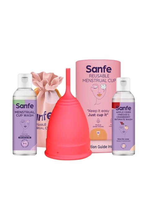 Sanfe Kit - Menstrual Cup - Medium Size with Pouch- Intimate Wash 15 ml & Cup Wash 15 ml, Red
Sanfe Kit - Menstrual Cup - Medium Size with Pouch- Intimate Wash 15 ml & Cup Wash 15 ml, Red
