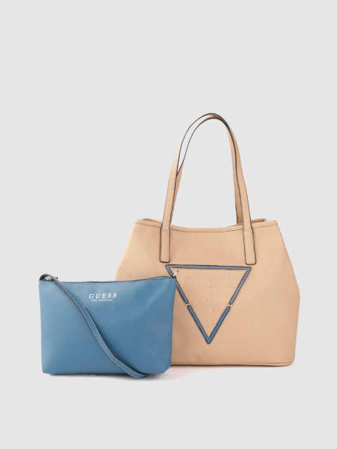 GUESS Beige Brand Logo Applique Detail Shoulder Bag with Detachable Pouch cum Handheld Bag
GUESS Beige Brand Logo Applique Detail Shoulder Bag with Detachable Pouch cum Handheld Bag