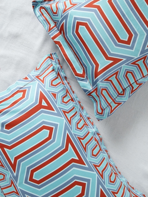 Portico New York Manish Arora Classic Blue Set of 2 Printed 18'' x 27'' Rectangular Pillow Covers