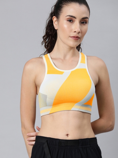 Nike White & Yellow Colourblocked Non-Wired SEAMLESS ICNCLSH B Lightly Padded Workout Bra
Nike White & Yellow Colourblocked Non-Wired SEAMLESS ICNCLSH B Lightly Padded Workout Bra