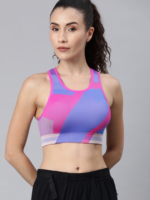 Nike Pink & Purple Colourblocked Non-Wired SEAMLESS ICNCLSH B Lightly Padded Workout Bra
Nike Pink & Purple Colourblocked Non-Wired SEAMLESS ICNCLSH B Lightly Padded Workout Bra