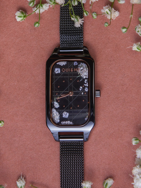 OUI & ME Women Black Analogue Grey Rectangle Dial Watch
OUI & ME Women Black Analogue Grey Rectangle Dial Watch