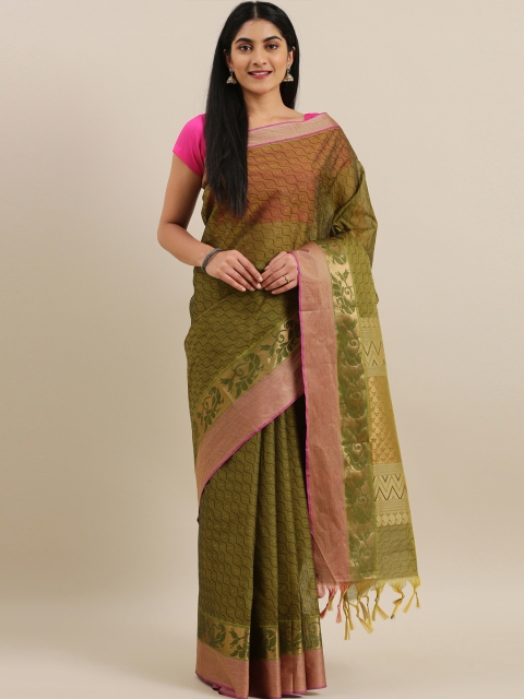 The Chennai Silks Classicate Green & Gold-Toned Pure Cotton Woven Design Kovai Saree
The Chennai Silks Classicate Green & Gold-Toned Pure Cotton Woven Design Kovai Saree
