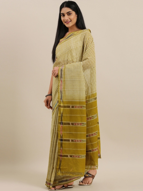 The Chennai Silks Classicate Olive Green & White Pure Cotton Checked Venkatgiri Saree
The Chennai Silks Classicate Olive Green & White Pure Cotton Checked Venkatgiri Saree