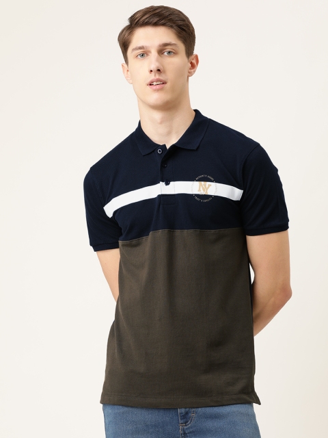 The Indian Garage Co Men Olive Green Navy Blue Colourblocked Polo Collar Pure Cotton T-shirt
The Indian Garage Co Men Olive Green Navy Blue Colourblocked Polo Collar Pure Cotton T-shirt