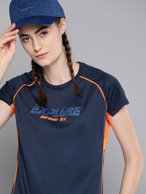HRX By Hrithik Roshan Women Medival Blue & Oriole Colourblock Rapid-Dry Anti-Static Antimicrobial Outdoor Tshirt, Navy blue
HRX By Hrithik Roshan Women Medival Blue & Oriole Colourblock Rapid-Dry Anti-Static Antimicrobial Outdoor Tshirt, Navy blue