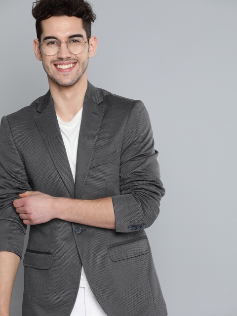Mast & Harbour Men Charcoal Grey Self-Design Regular Fit Single-Breasted Casual Blazer
Mast & Harbour Men Charcoal Grey Self-Design Regular Fit Single-Breasted Casual Blazer