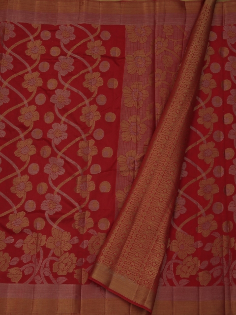 Pothys Red Woven Design Jute Silk Saree