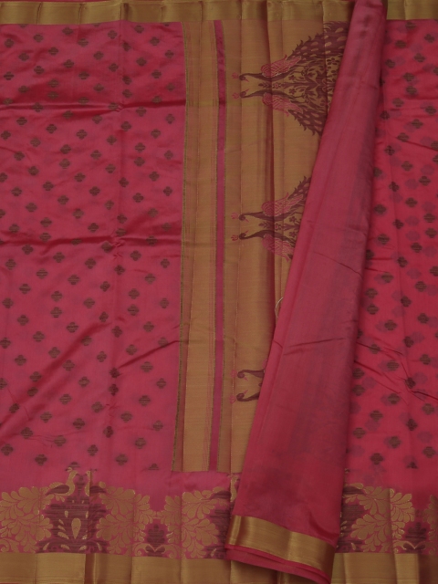 Pothys Pink Woven Design Jute Silk Saree