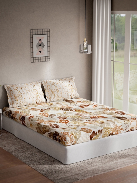 DDecor Cream-Colored & Brown Floral Printed 140 TC King Bedsheet with Two Pillow Covers
DDecor Cream-Colored & Brown Floral Printed 140 TC King Bedsheet with Two Pillow Covers
