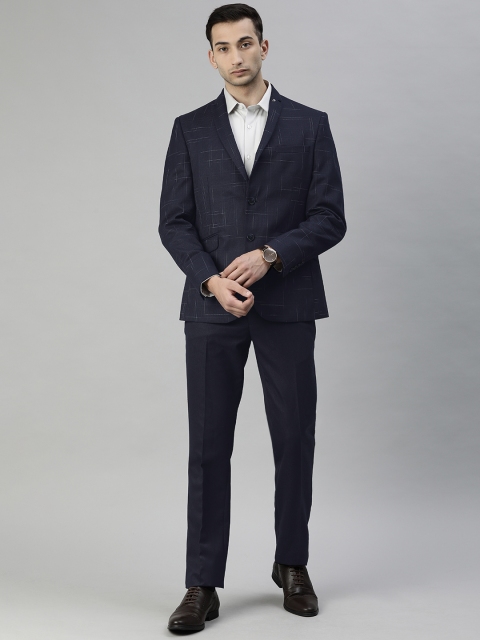V Dot Men Navy Blue & White Self Design Super Slim Fit Single-Breasted 2-Piece Formal Suit
V Dot Men Navy Blue & White Self Design Super Slim Fit Single-Breasted 2-Piece Formal Suit
