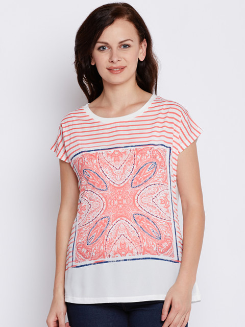 Fame Forever by Lifestyle Women Off-White & Coral Orange Printed Top
Fame Forever by Lifestyle Women Off-White & Coral Orange Printed Top