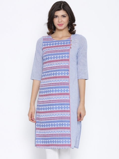 Aurelia Blue Kurta with Woven Design