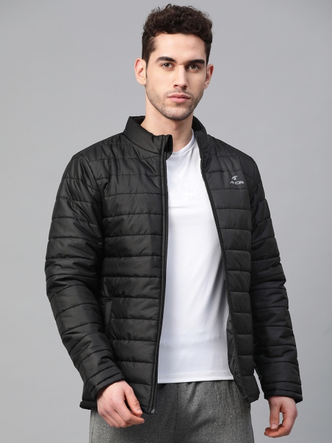 Alcis Men Black Solid Running Jacket