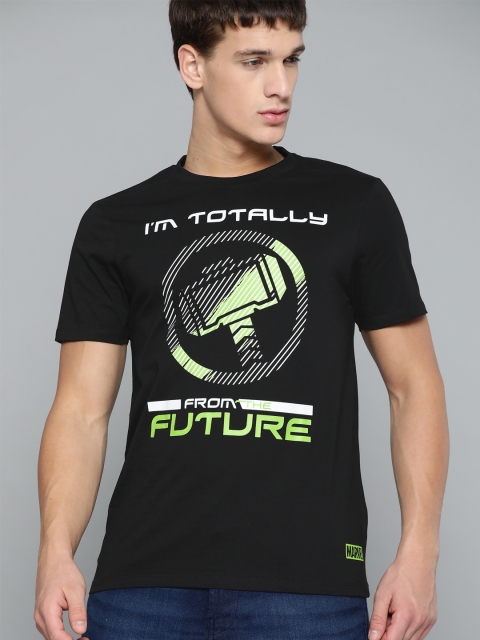 Kook N Keech Marvel Men Black & Fluorescent Green Pure Cotton Printed Round Neck T-shirt
Kook N Keech Marvel Men Black & Fluorescent Green Pure Cotton Printed Round Neck T-shirt