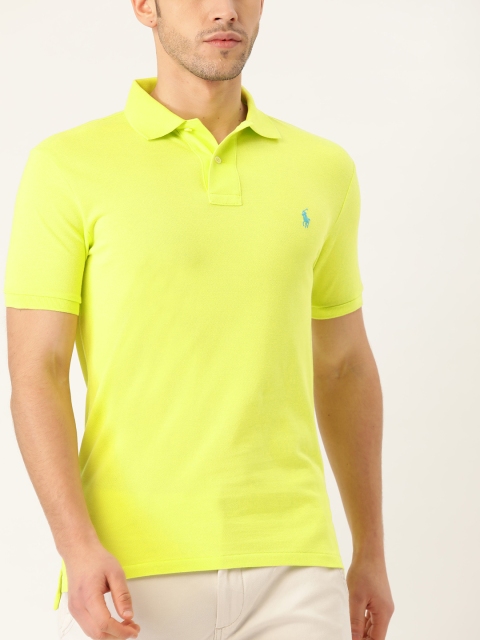 Polo Ralph Lauren Men Fluorescent Green Pure Cotton Solid Polo Collar T-shirt
Polo Ralph Lauren Men Fluorescent Green Pure Cotton Solid Polo Collar T-shirt