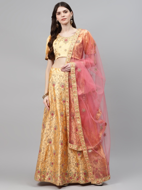 Chhabra 555 Yellow & Pink Embroidered Semi-Stitched Lehenga & Unstitched Blouse with Dupatta
Chhabra 555 Yellow & Pink Embroidered Semi-Stitched Lehenga & Unstitched Blouse with Dupatta