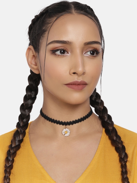 DressBerry Black Synthetic Choker Necklace