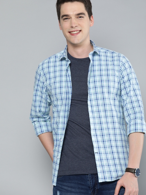 Mast & Harbour Men Blue & White Regular Fit Checked Casual Seersucker Fabric Shirt
Mast & Harbour Men Blue & White Regular Fit Checked Casual Seersucker Fabric Shirt