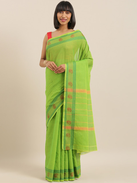 The Chennai Silks Green & Maroon Pure Cotton Woven Design Chettinad Saree
The Chennai Silks Green & Maroon Pure Cotton Woven Design Chettinad Saree