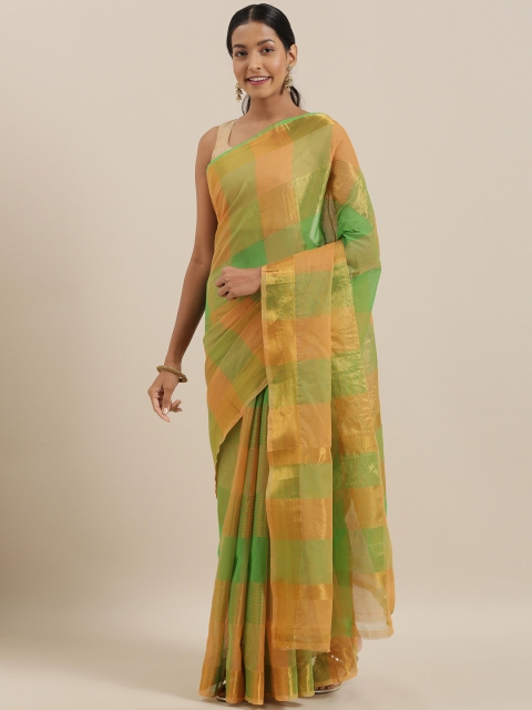 The Chennai Silks Classicate Green & Mustard Yellow Pure Cotton Checked Venkatgiri Saree
The Chennai Silks Classicate Green & Mustard Yellow Pure Cotton Checked Venkatgiri Saree