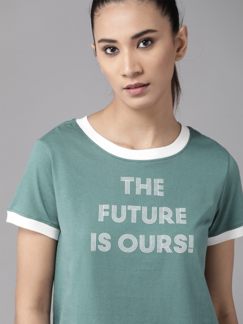 The Roadster Lifestyle Co Women Dusty Blue & White Pure Cotton Printed Round Neck T-shirt
The Roadster Lifestyle Co Women Dusty Blue & White Pure Cotton Printed Round Neck T-shirt