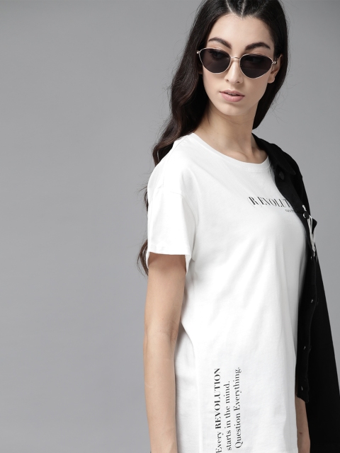 The Roadster Lifestyle Co Women White Black Typography Print Loose Fit Round Neck Pure Cotton T-shirt
The Roadster Lifestyle Co Women White Black Typography Print Loose Fit Round Neck Pure Cotton T-shirt