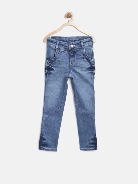 Gini & Jony Boys Blue Washed Slim Jeans