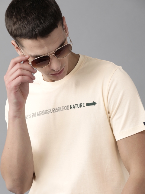 The Roadster Lifestyle Co Men Cream-Coloured Printed Pure Cotton Green Turn Round Neck T-shirt
The Roadster Lifestyle Co Men Cream-Coloured Printed Pure Cotton Green Turn Round Neck T-shirt