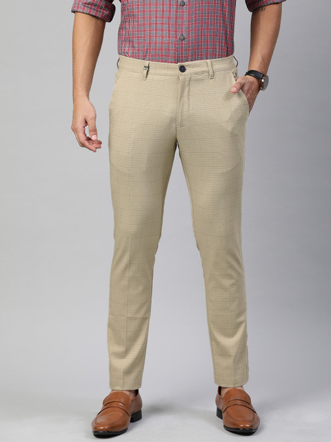 Louis Philippe Sport Men Beige & Brown Comfy Tapered Fit Checked Regular Trousers
Louis Philippe Sport Men Beige & Brown Comfy Tapered Fit Checked Regular Trousers