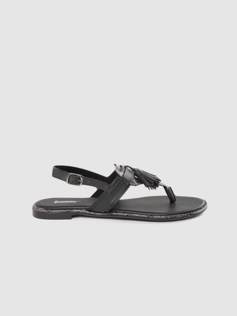 The Roadster Lifestyle Co Women Black & Charcoal Grey Snakeskin Print T-Strap Flats with Tasselled Detail
The Roadster Lifestyle Co Women Black & Charcoal Grey Snakeskin Print T-Strap Flats with Tasselled Detail