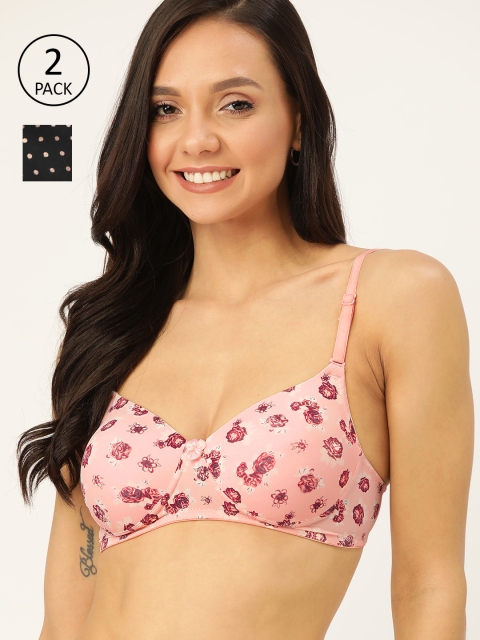 DressBerry Pack of 2 Printed Non-Wired Lightly Padded Everyday Bras DB-WPD-BRA-030, Pink
DressBerry Pack of 2 Printed Non-Wired Lightly Padded Everyday Bras DB-WPD-BRA-030, Pink