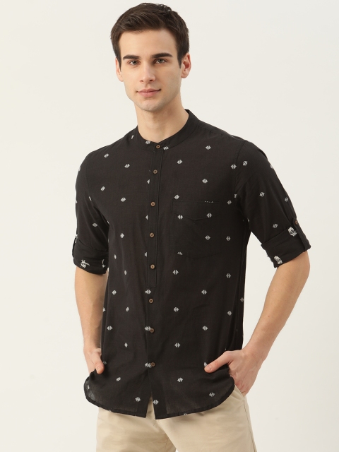 House of Pataudi Men Black & Off-White Regular Fit Geometric Woven Design Rozana Shirt
House of Pataudi Men Black & Off-White Regular Fit Geometric Woven Design Rozana Shirt