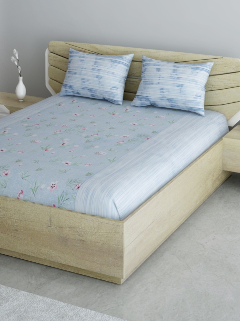 Aura Blue & Green Floral 144 TC 120 GSM Cotton 1 Double Queen Bedsheet & 2 Pillow Covers
Aura Blue & Green Floral 144 TC 120 GSM Cotton 1 Double Queen Bedsheet & 2 Pillow Covers