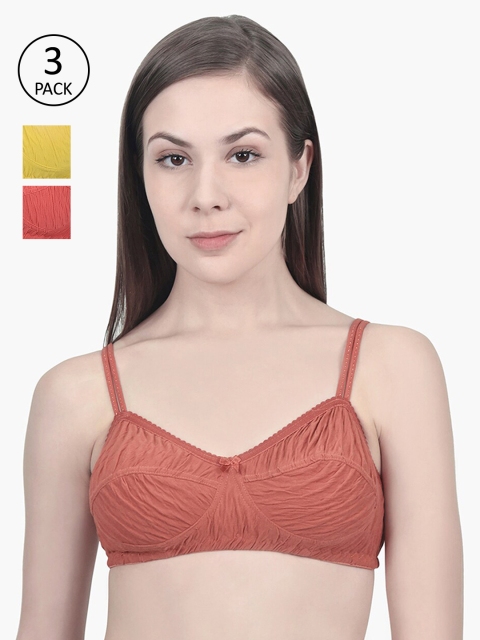 Innocence Pack Of 3 Solid Non-Wired Non Padded Minimizer Bra 12370276-1-12363210-1, Mustard
Innocence Pack Of 3 Solid Non-Wired Non Padded Minimizer Bra 12370276-1-12363210-1, Mustard