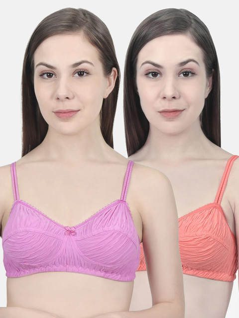 Innocence Pack Of 2 Solid Non-Wired Non Padded T-shirt Bras 12363198-1-12370216-1, Coral
Innocence Pack Of 2 Solid Non-Wired Non Padded T-shirt Bras 12363198-1-12370216-1, Coral