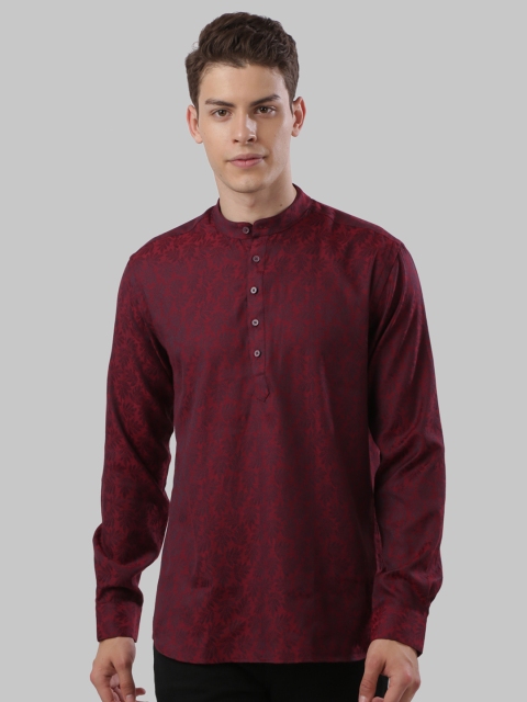 Next Look Men Maroon Slim Fit Printed Casual Shirt