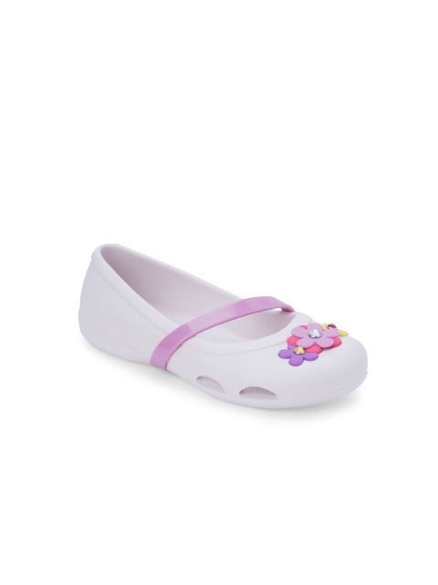 Crocs Lina Girls Pink Embellished Ballerinas