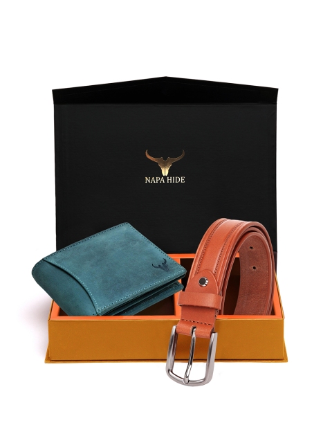 NAPA HIDE Men Tan Brown & Blue RFID Protected Genuine Leather Accessory Gift Set
NAPA HIDE Men Tan Brown & Blue RFID Protected Genuine Leather Accessory Gift Set