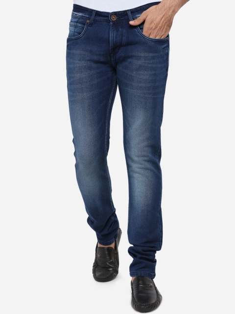 JADE BLUE Men Blue Slim Fit Mid-Rise Clean Look Jeans