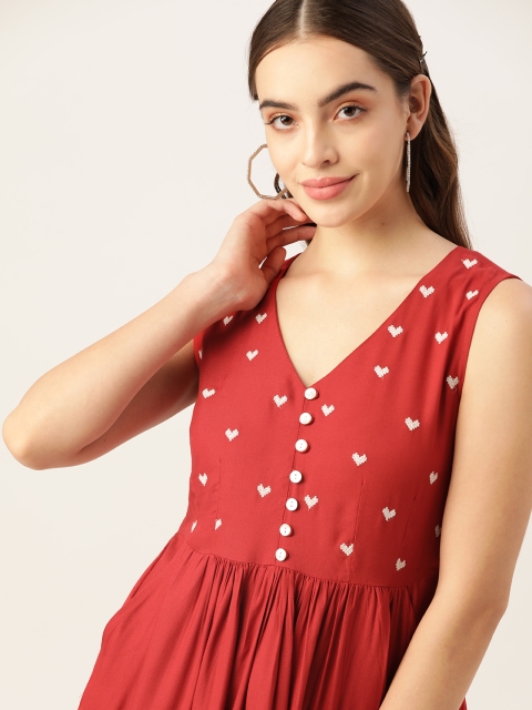 Anouk Red & White Sustainable EcoVero Rayon Dobby Embroidered Ethnic A-Line Midi Dress
Anouk Red & White Sustainable EcoVero Rayon Dobby Embroidered Ethnic A-Line Midi Dress