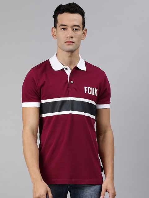 French Connection Men Burgundy & Navy Blue Colourblocked Slim Fit Polo Collar T-shirt
French Connection Men Burgundy & Navy Blue Colourblocked Slim Fit Polo Collar T-shirt