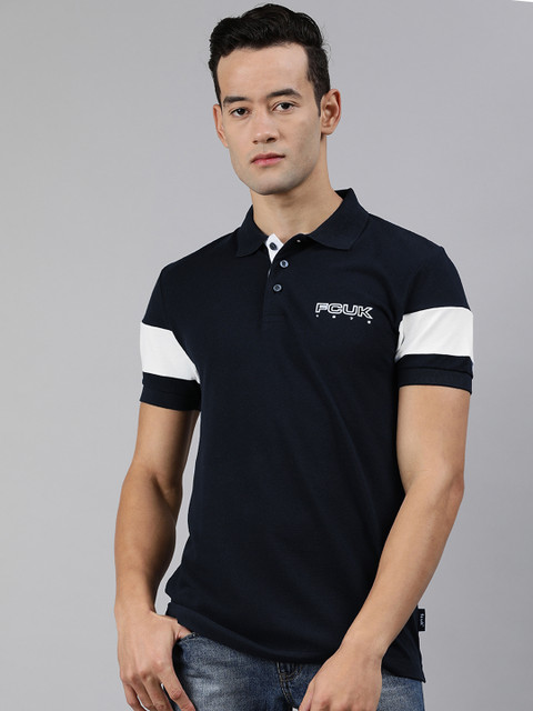 French Connection Men Navy Blue Slim Fit Solid Polo Collar T-shirt
French Connection Men Navy Blue Slim Fit Solid Polo Collar T-shirt