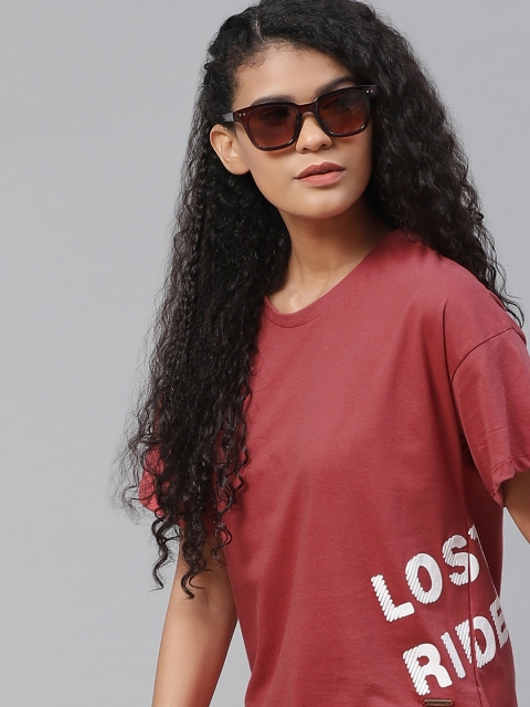 The Roadster Lifestyle Co Women Pink Typography Printed Drop-Shoulder Sleeves T-shirt
The Roadster Lifestyle Co Women Pink Typography Printed Drop-Shoulder Sleeves T-shirt