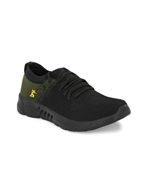 San Frissco Men Black Mesh Running Shoes