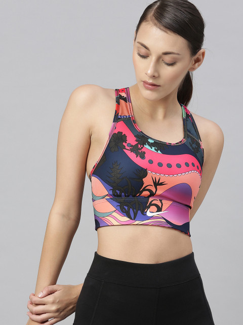 Nike Blue & Pink Printed Non-Wired Lightly Padded Dri-Fit SWOOSH ICNCLSH Workout Bra
Nike Blue & Pink Printed Non-Wired Lightly Padded Dri-Fit SWOOSH ICNCLSH Workout Bra