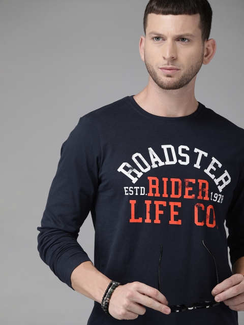 The Roadster Lifestyle Co Men Navy Blue White Printed Round Neck Pure Cotton T-shirt
The Roadster Lifestyle Co Men Navy Blue White Printed Round Neck Pure Cotton T-shirt