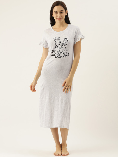 Slumber Jill Grey Printed Nightdress
Slumber Jill Grey Printed Nightdress