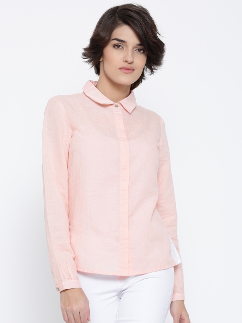 Vero Moda Peach-Coloured Linen Shirt